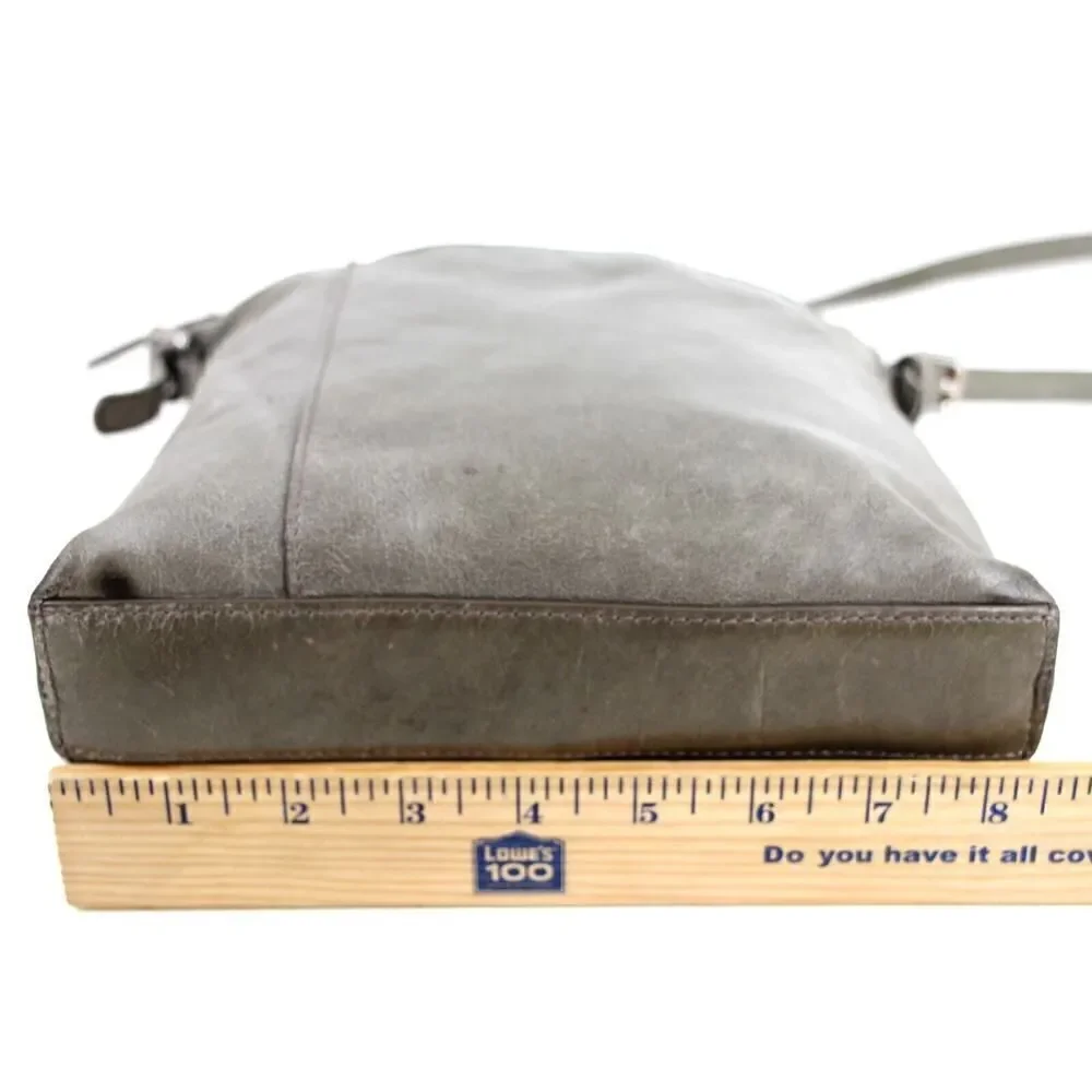 Hobo International CHALKY GREEN GRAY GENUINE LEATHER SHOULDER BAG HANDBAG PURSE